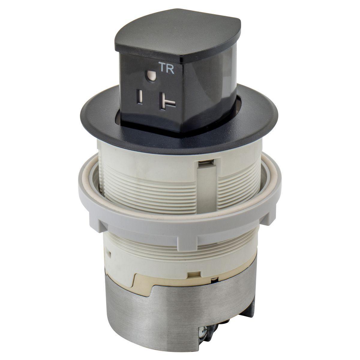 RCT220BK HUBBELL 20A KIT KTCN CNTR RCPT SURF BLACK