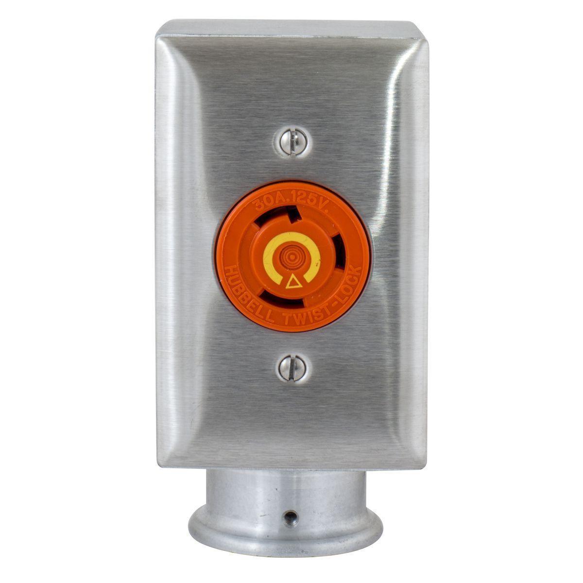 SA6685G HUBBELL PEDESTAL,ALU,GROUNDED,2-G, W/ 3/4" HUB