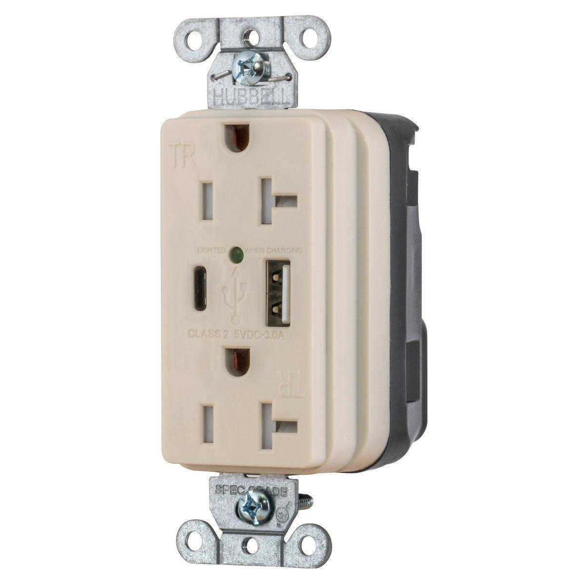 WIRING SNAP20UACLA USB CHG SNAP 20A125V DUP 5A PORT AC LA
