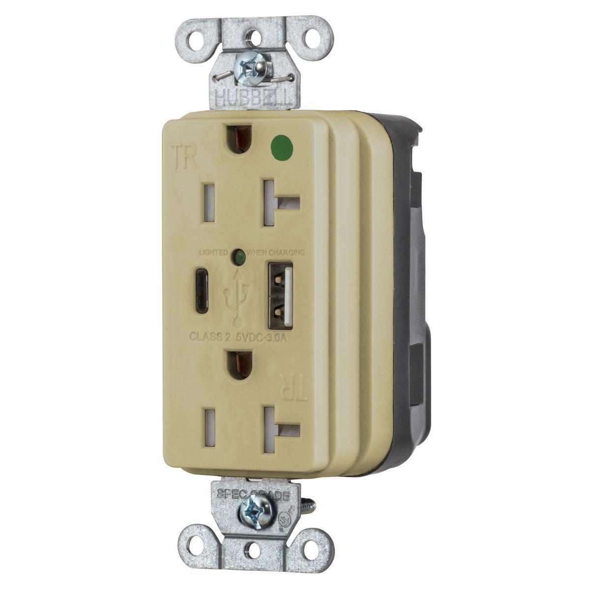 SNAP8300UACI HUBBELLW USB CHG SNAP HG 20A125V DUP 5A PT AC, IV