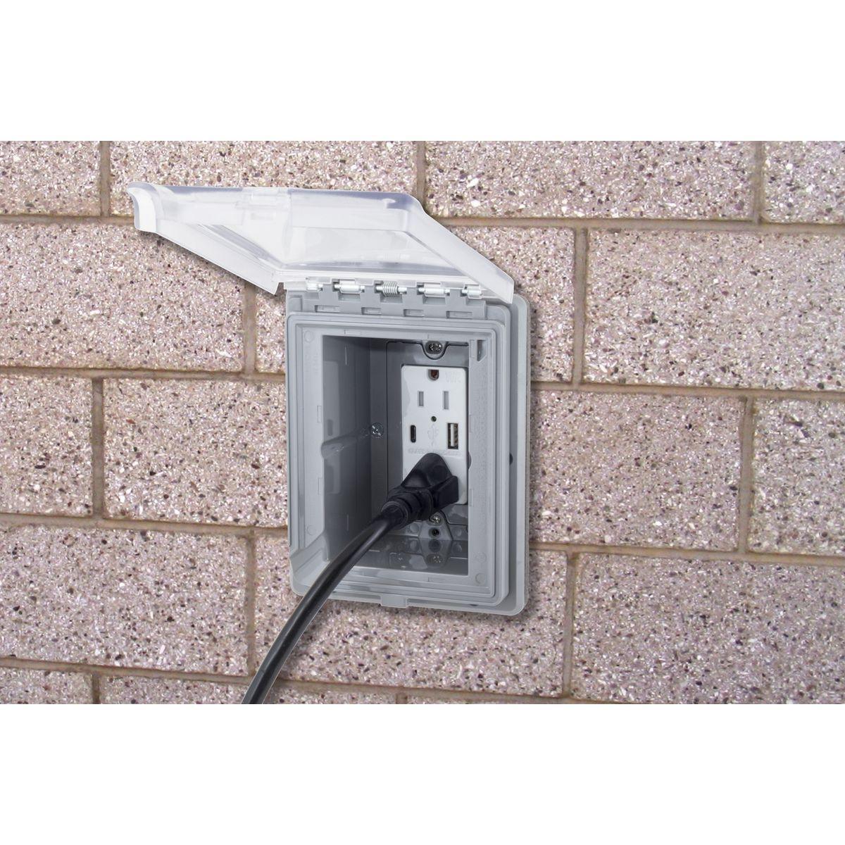 USB15AC5WWR HUBBELL DUP TRWR 15A125V USB PORT 5A5V AC WH