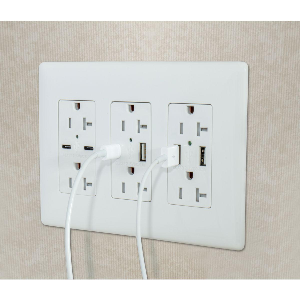 USB20A5W HUBBELL RCPT DUP 20A 125V 5A 5V USB PORT A WH..ZZZZ