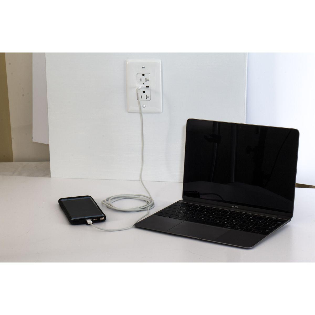 USB20C5W HUBBELL RCPT DUP 20A 125V 5A 5V USB PORT C WH ZZZZ