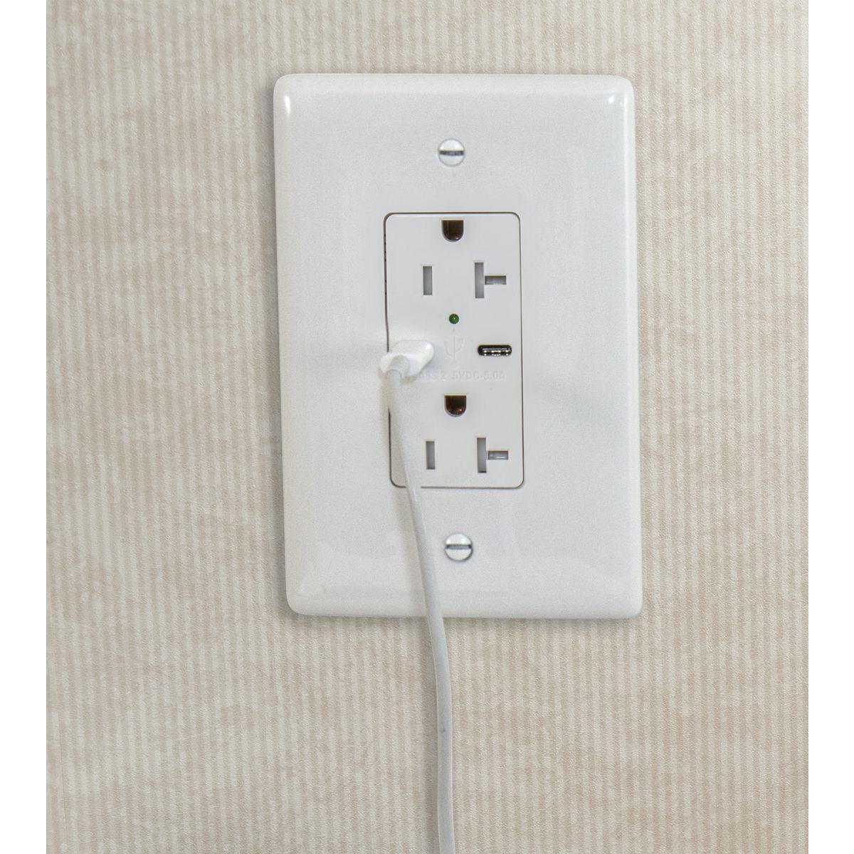 USB20C5W HUBBELL RCPT DUP 20A 125V 5A 5V USB PORT C WH ZZZZ