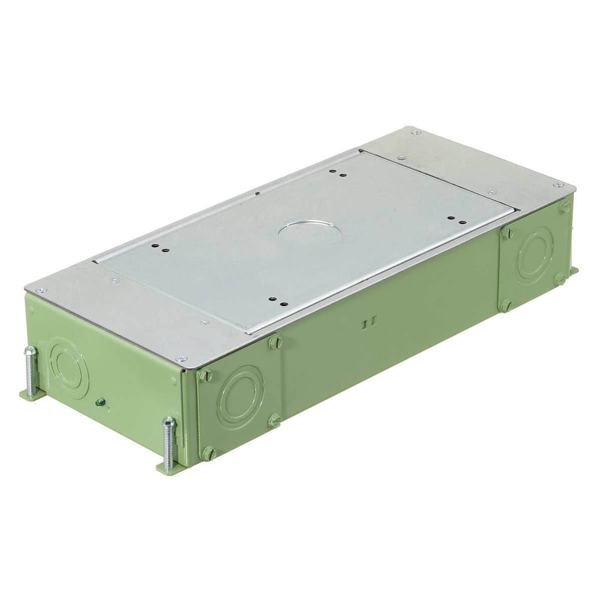 CFB2G30CRE HUBBELL RECESSED 2-GANG CONCRETE FLOORBOX WITH RECTANGULAR COVER