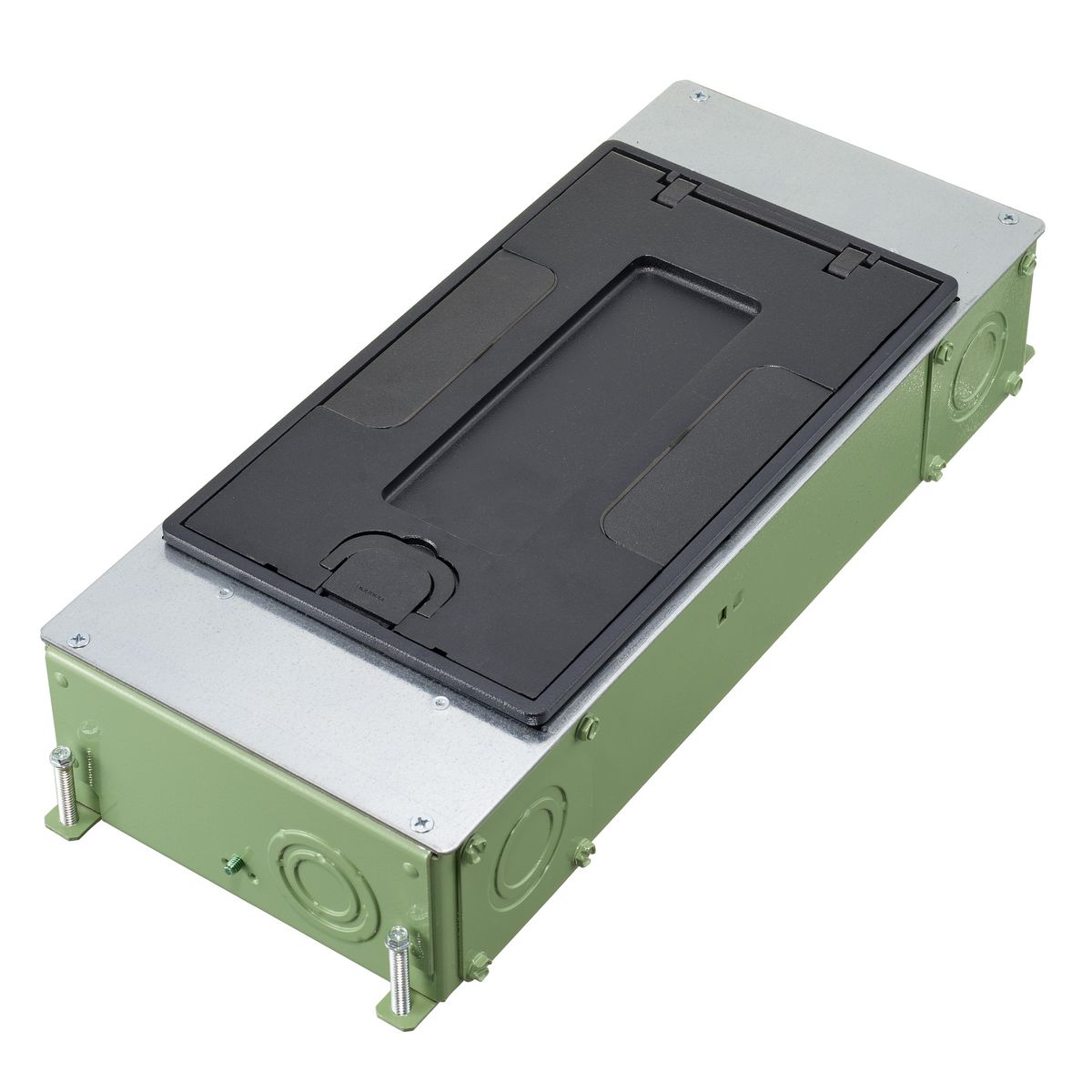 CFB2G30CRE HUBBELL RECESSED 2-GANG CONCRETE FLOORBOX WITH RECTANGULAR COVER