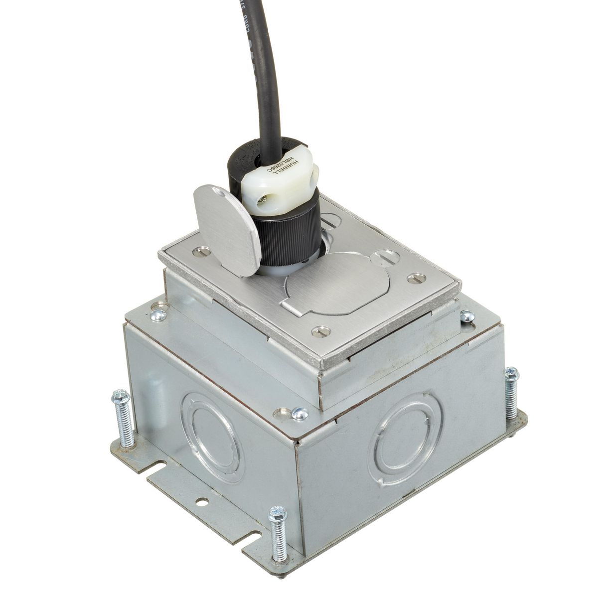 FB2431 HUBBELL RECT FLOORBOX, STAMP STEEL, DEEP, 1-G
