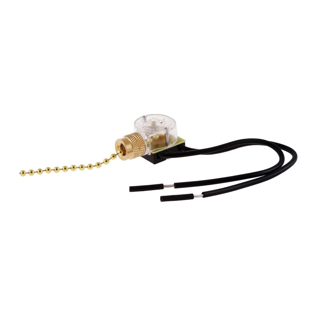 RL121 HUBBELL PULL CHAIN SPST SWITCH 6A 125V BRASS