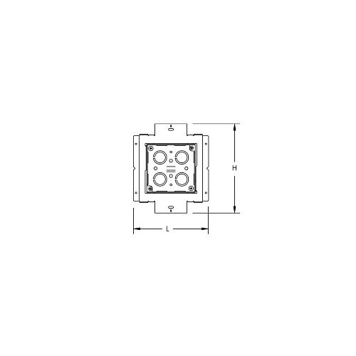 TB435 CADDY ADJUSTABLE BOX W/BRACKET 4X4X3.5..