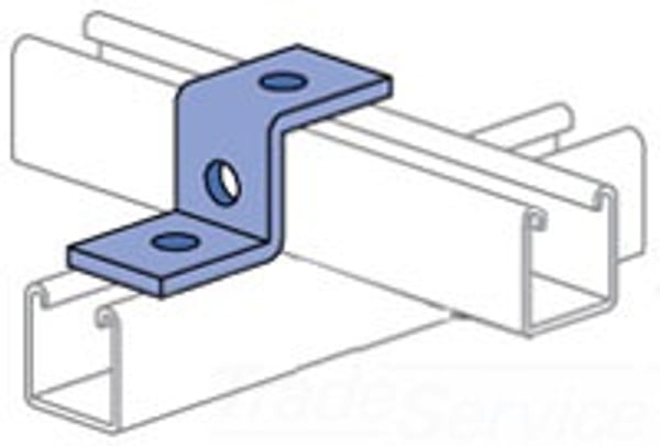 3-Hole Z Support Fitting For 1-5/8" Unistrut / B-Line Channel – #4725 P1045 Zinc