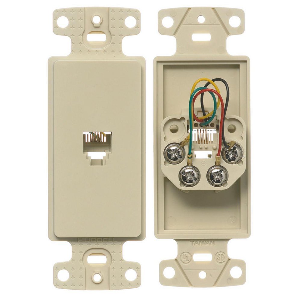 NS770I HUBBELL PLATE, FRAME,W/JK,6POS,4CON,S/TERM,EI ZZZZ