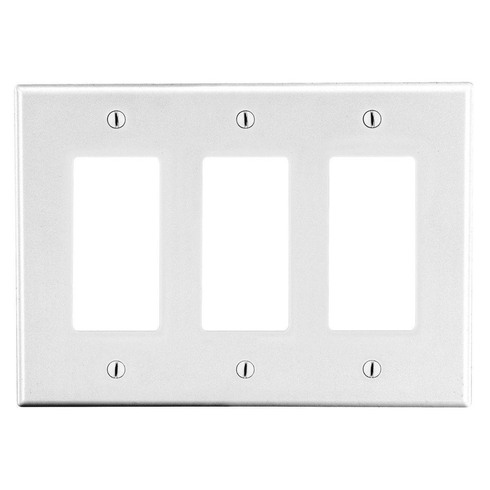 P263W HUBBELL WALLPLATE 3-G 3)