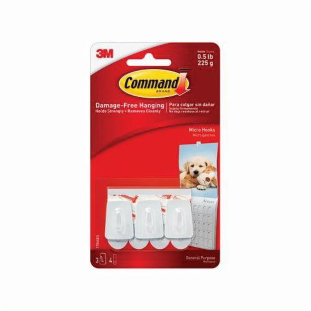 17066ES 3M COMMAND MICRO HOOKS 3PK