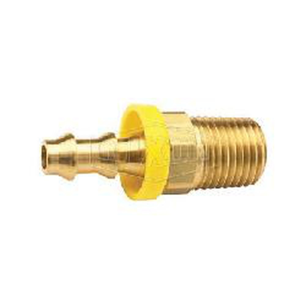 BPN56 DIXON BRASS MALE NPTF X PUSH-ON HOSE BARB 5/8 ID X 3/4 MALE NPTF, DRYSEAL