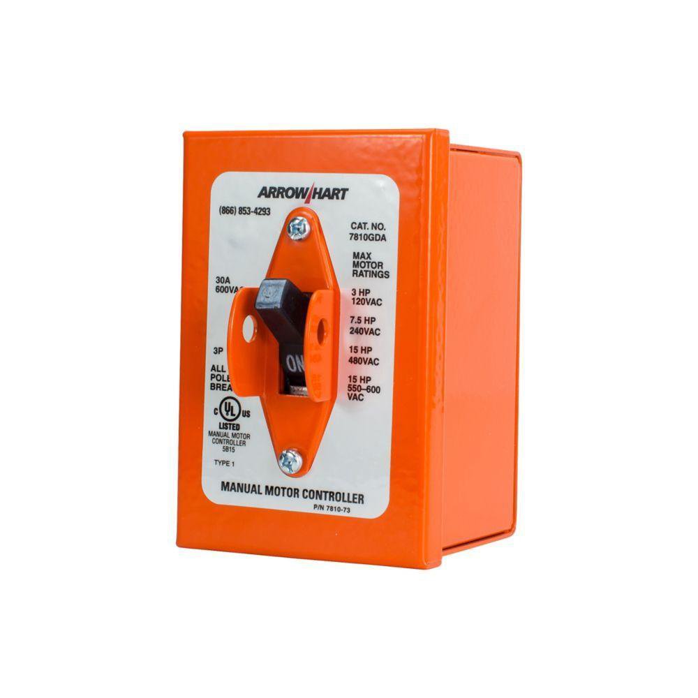 7810GDA CWD 3P 30A MAN CONT RED