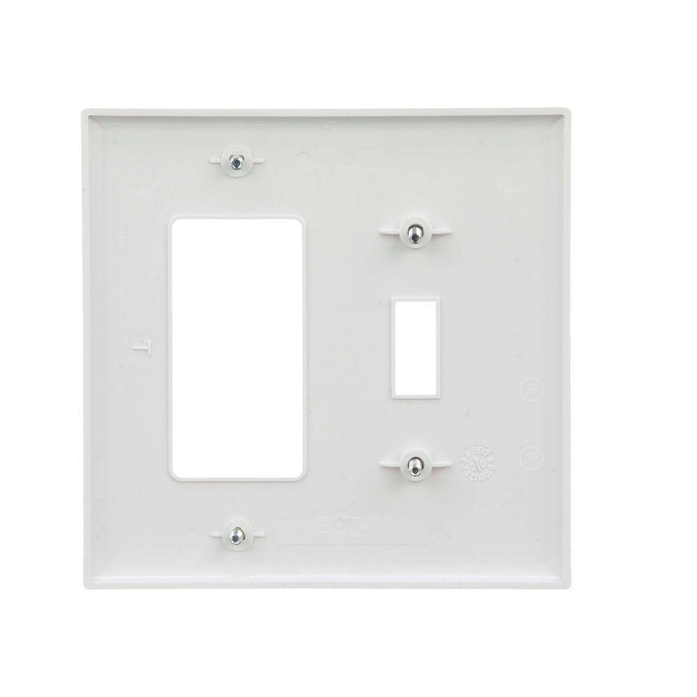 PJ126W CWD WALLPLATE 2G TOGGLE/DECO