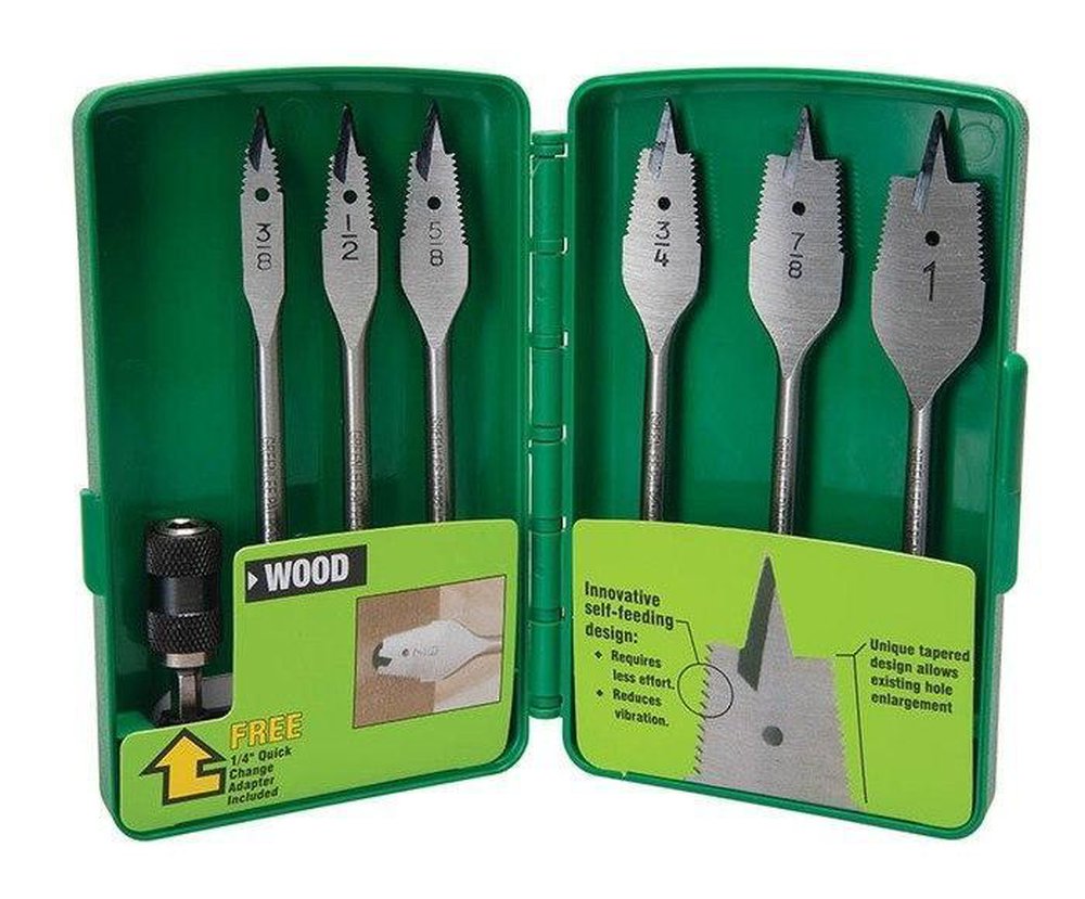 34AR-6 GRE BIT SPADE-SF CARDED (6PC