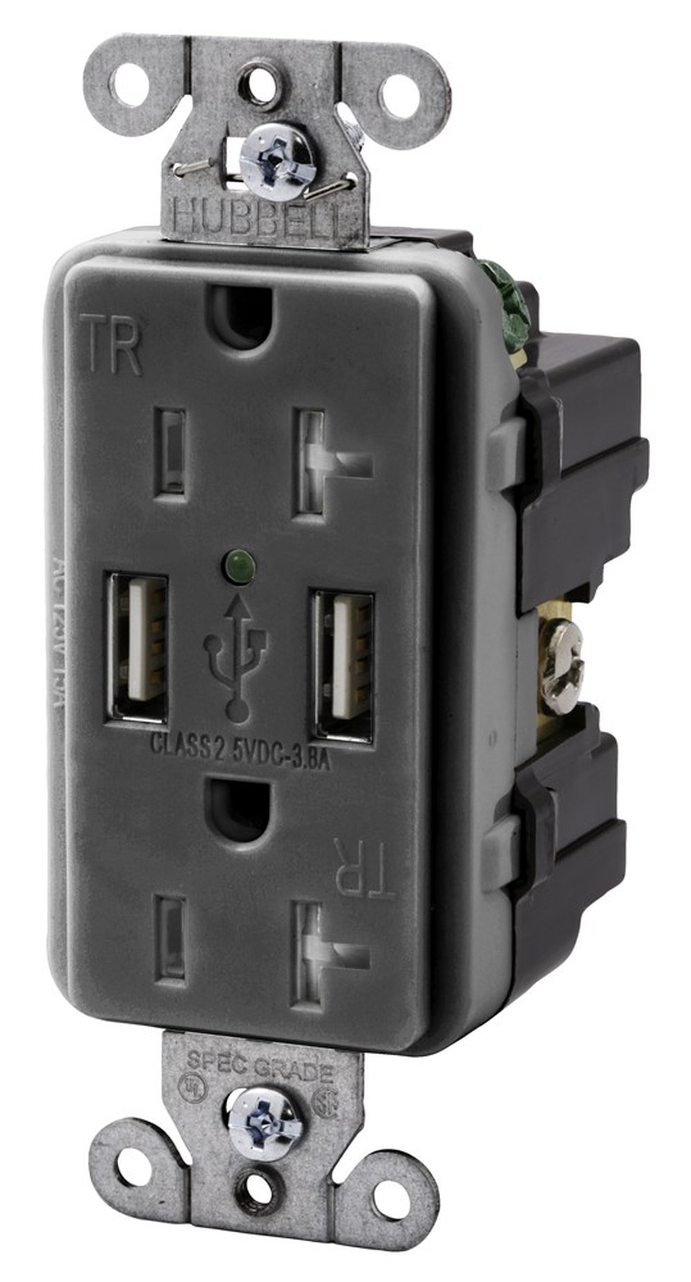 USB20X2GY HUBBELL RECEP DUP 20A