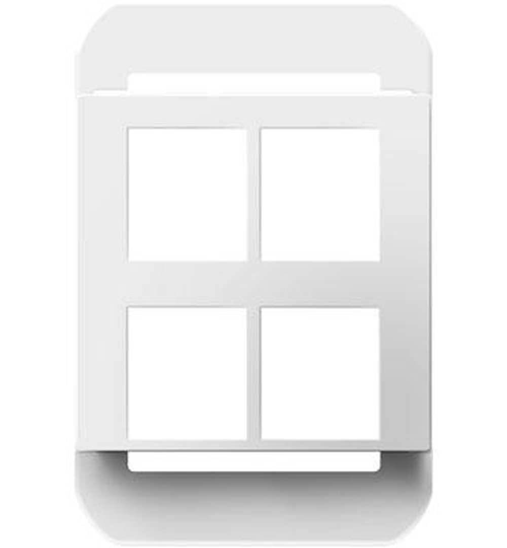 AC4PFW1 P&S 4 PORT FRAME WH