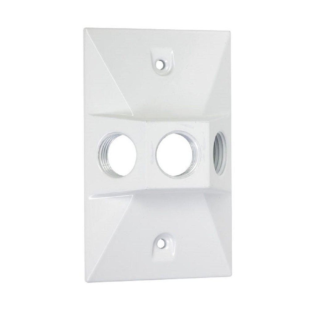 LV130WH TAYMAC 3HL WHT RECT COVER