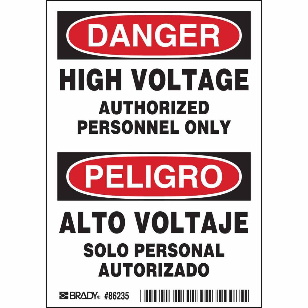 86235 BRADY EQUIPMENT/OEM LABELS