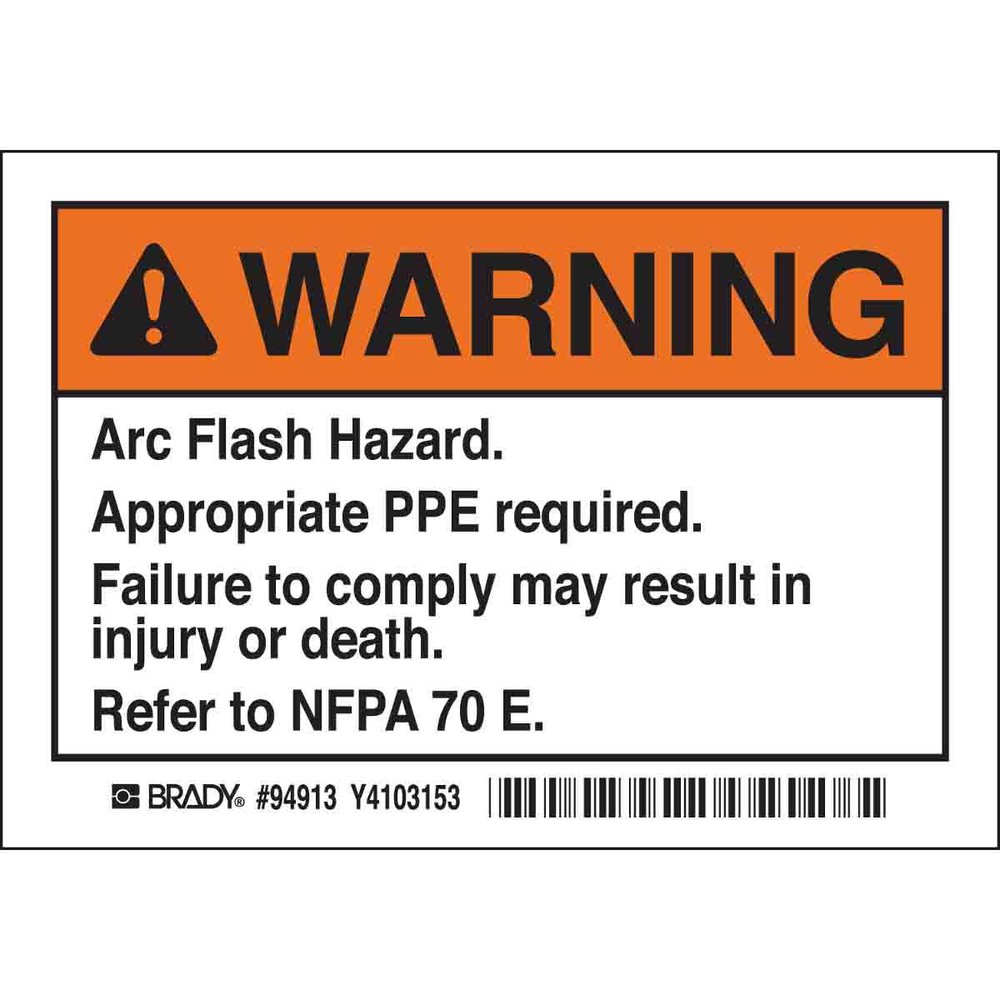 94913 EL-1 BDY ARC FLASH WARNING