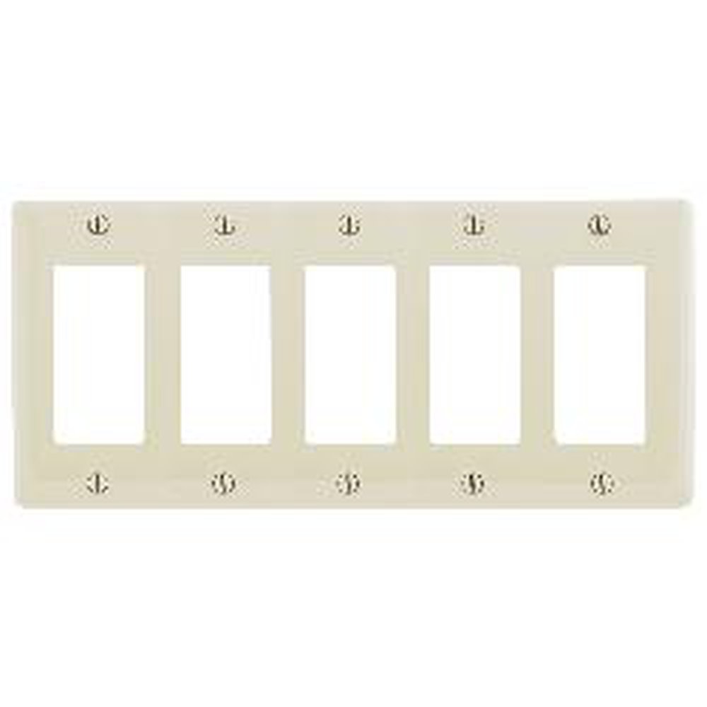 NP265LA HUBBELL WALLPLATE, 5-G, 5) RECT, LA