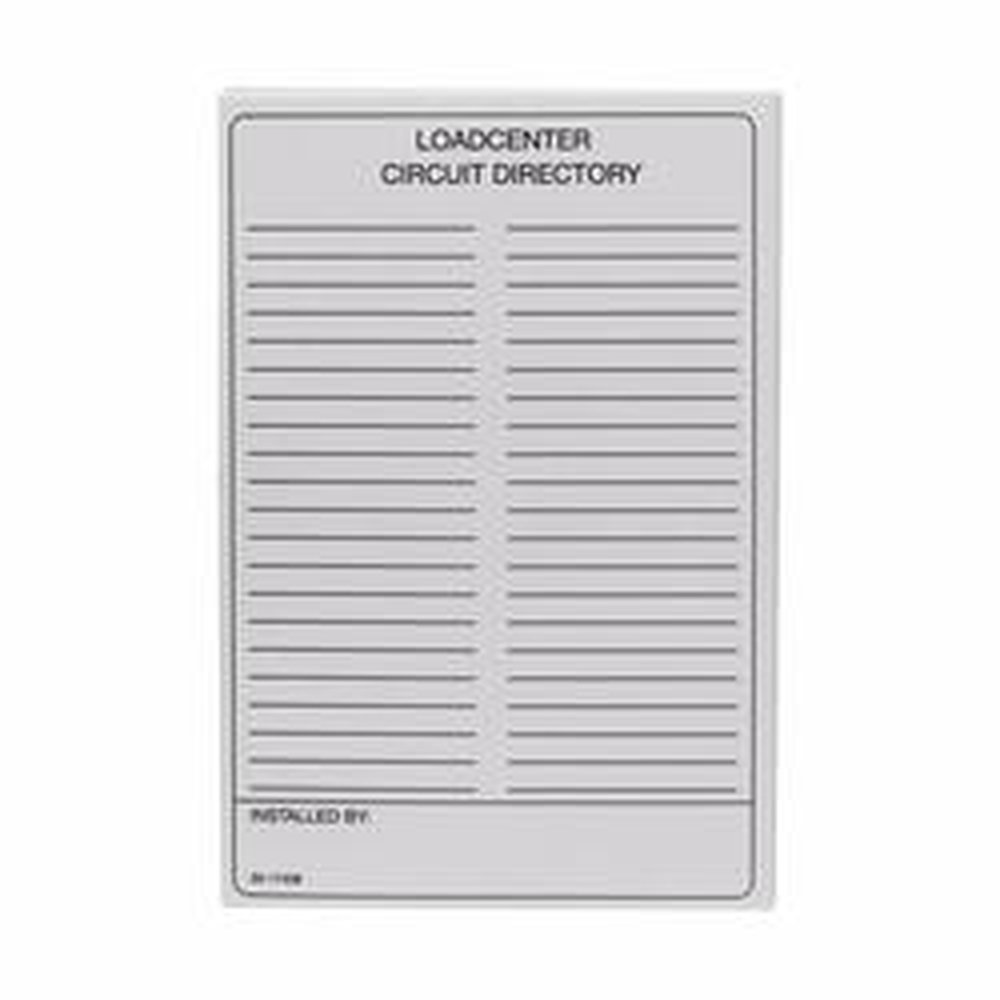 TCD CH CIRCUIT DIRECTORY ADHESIVE
