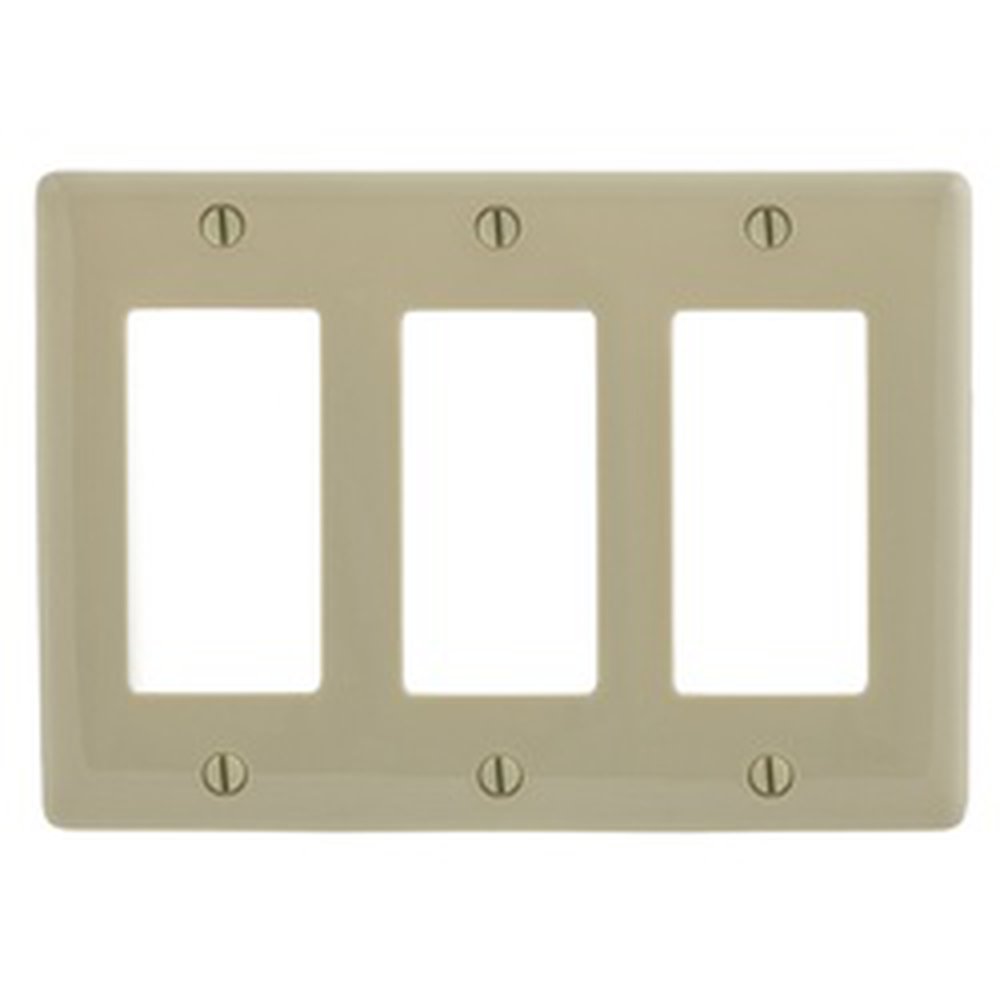 NP263I HUBBELL WALLPLATE 3-G 3)