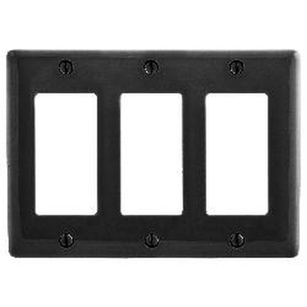 WIRING NP263BK WALLPLATE 3-G 3) RECT BK