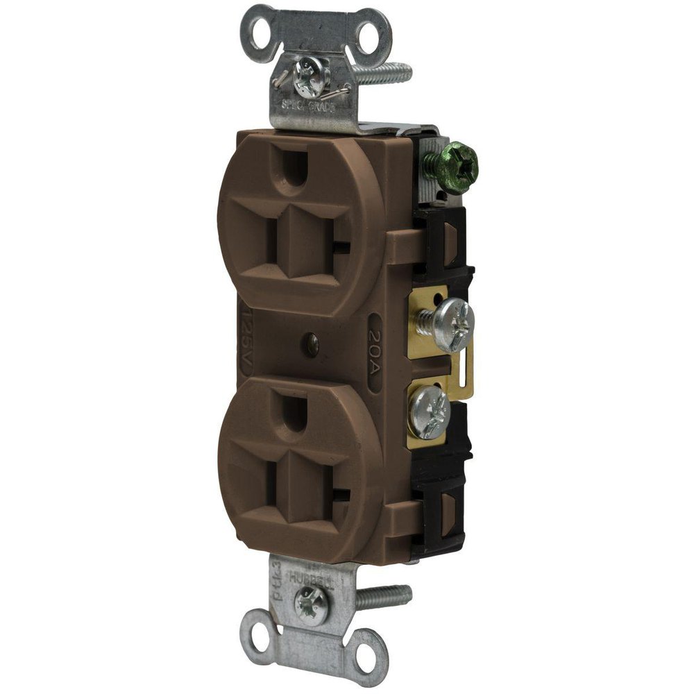 HUBBELL WIRING 5362AB RCPT DUP SB