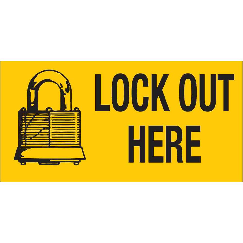88304 BDY SIGN LOCK OUT HERE