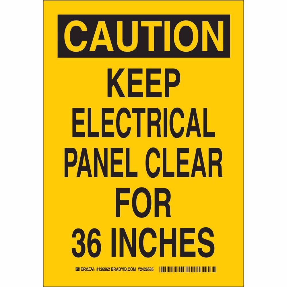 126961 BRADY SIGN B401 7X10 BK/YW