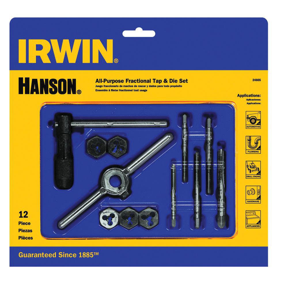 24605 IRW 12 Pc. Taps & Dies Carded