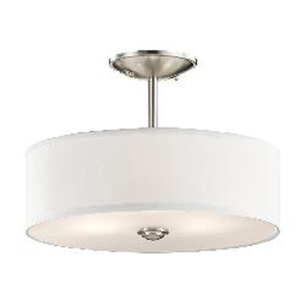 43675NI KICHLER SEMI FLUSH 3-100W