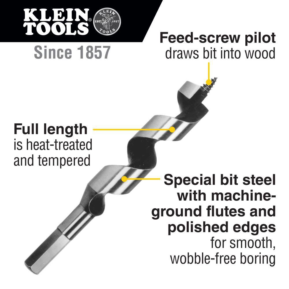 53408 KLEIN SHIP AUGER BIT W/SCREW