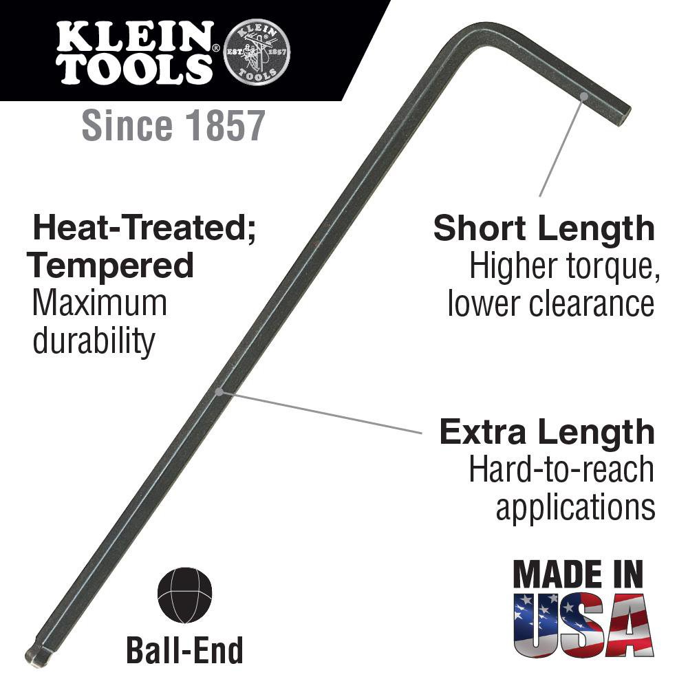BL24 KLEIN 3/8 BALL END HEX KEY