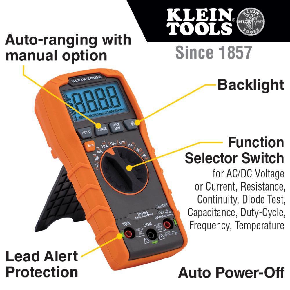 MM420 KLEIN MULTIMETER TRMS AUTO