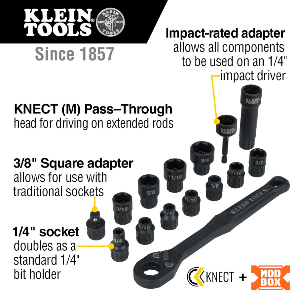 65400 KLEIN KNECT 3/8IN DRIVE