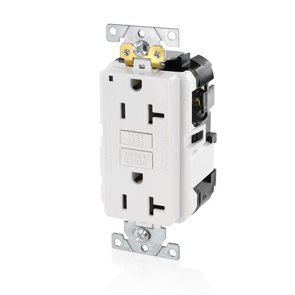 MGFN2-W LEVITON 5-20R LEV LOK IND GRD SELF TEST GFCI WHT 07847772482