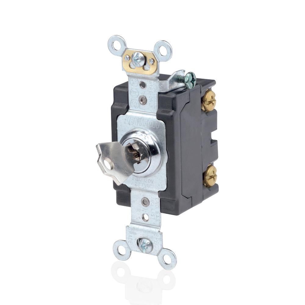 1222-2KL LEVITON 2P KEY LCK SW 20A