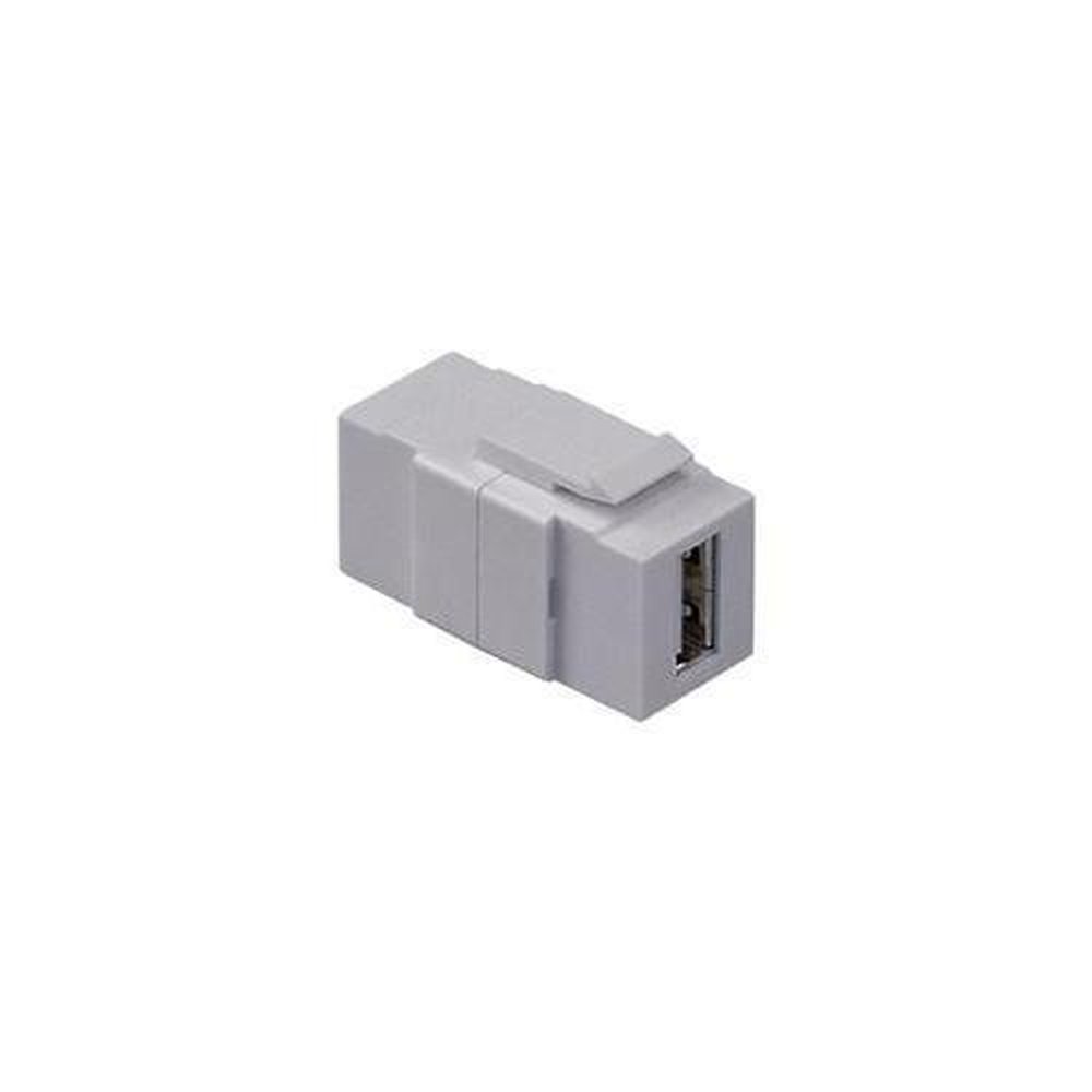 40835-G LEVITON CONN USB FDTHRU GY