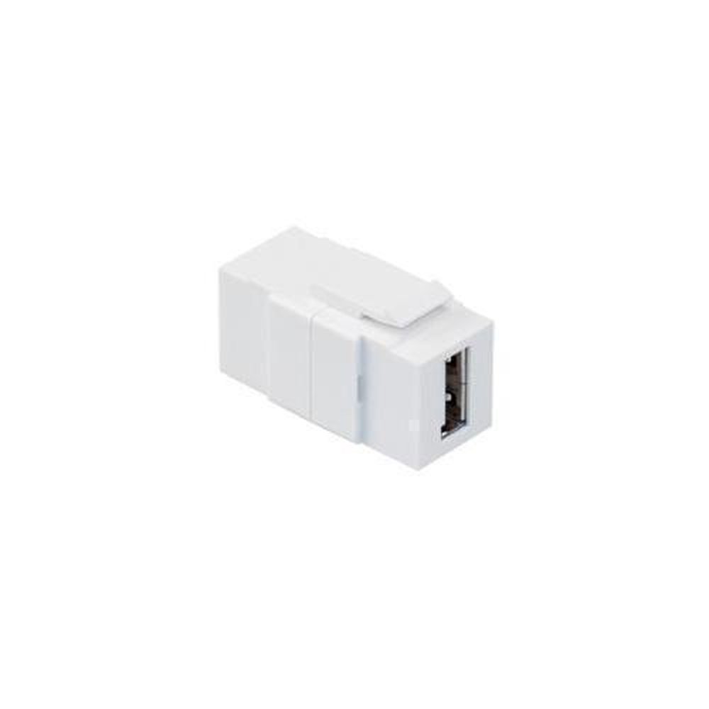 40835-W LEVITON FEEDTHRU QP USB WH