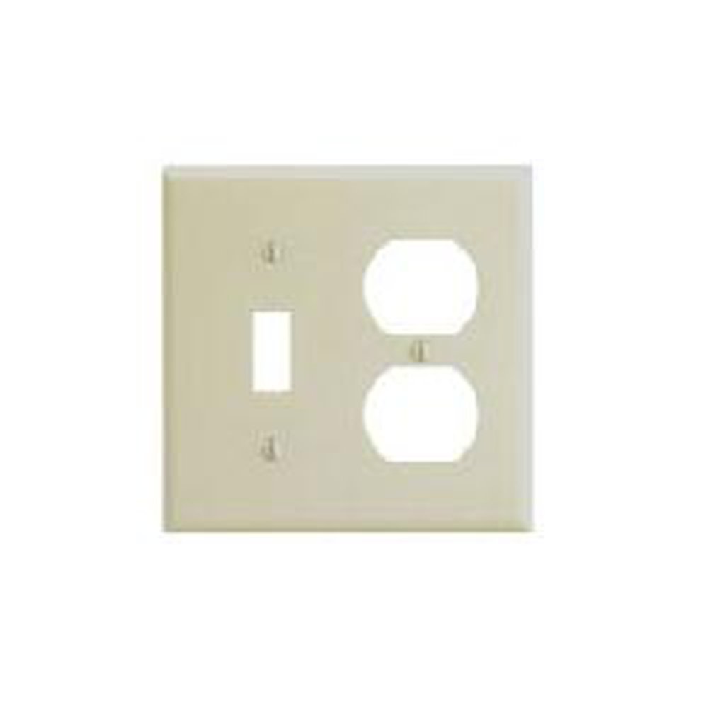 86005 LEV 2G COMB PLATE W/1 TOGGLE