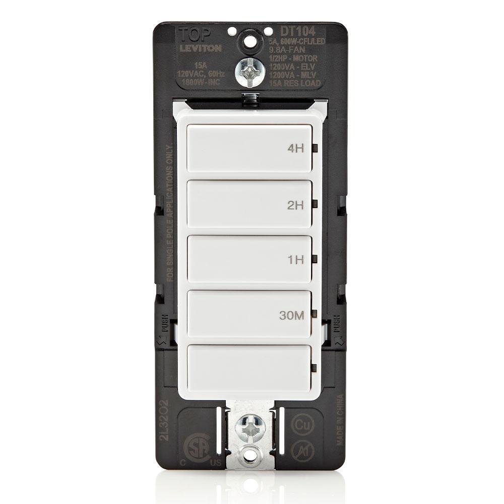 DT104-1LW LEVITON WH 15A SP DEC