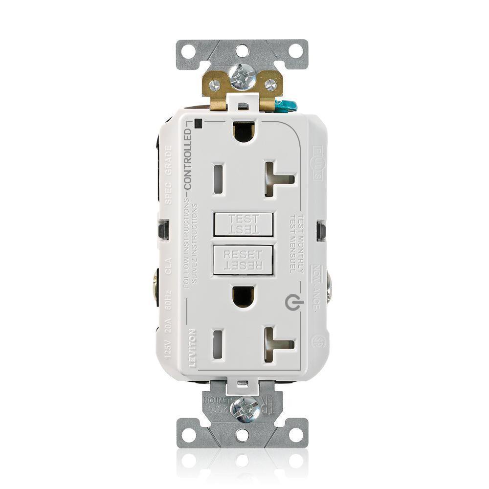 G5362-2TW LEVITON 20A 2/PLUG MARKED CONTROLLED GFCI WH