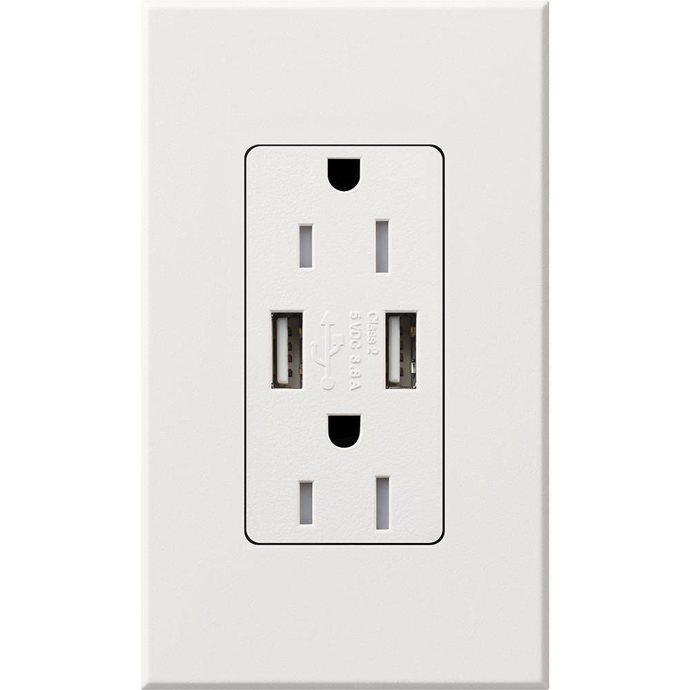 NTR-15-UBTR-WH LUTRON NT 15A USB