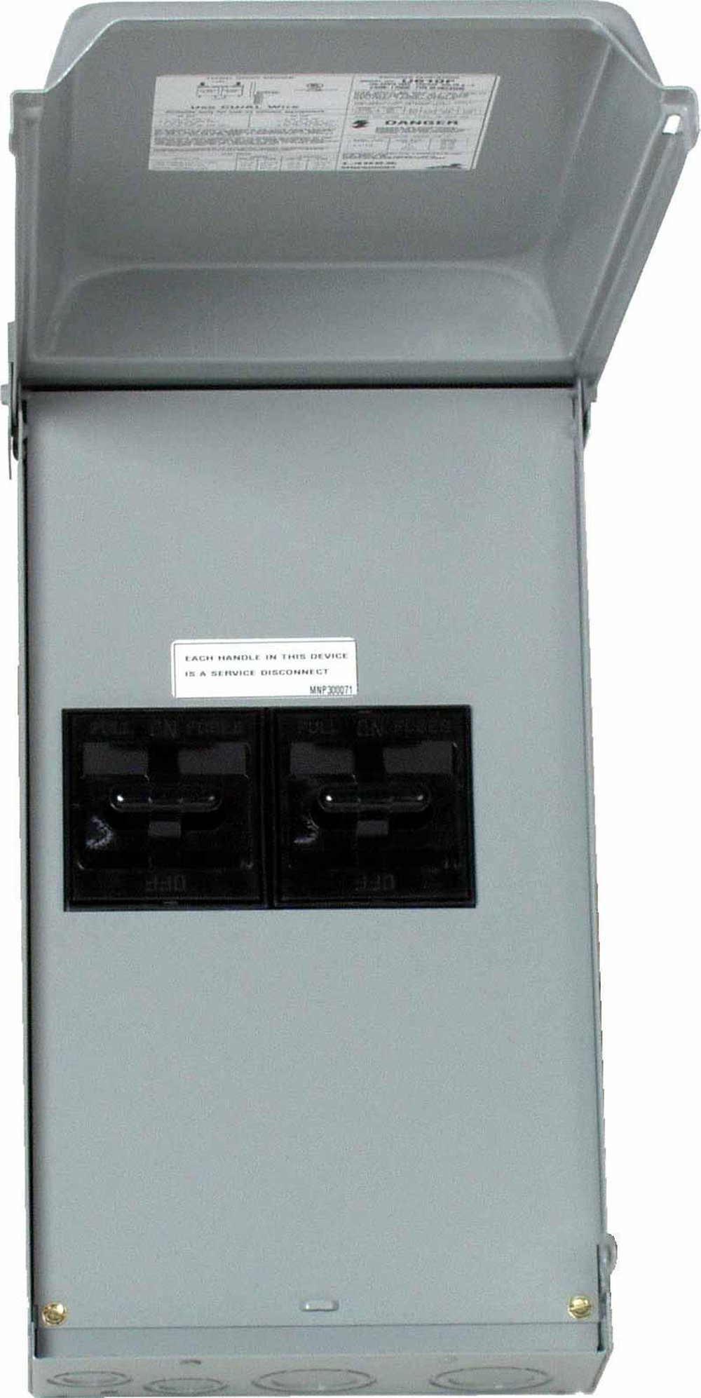U610F MEP 100A ENCL 2FUS PL/OUT