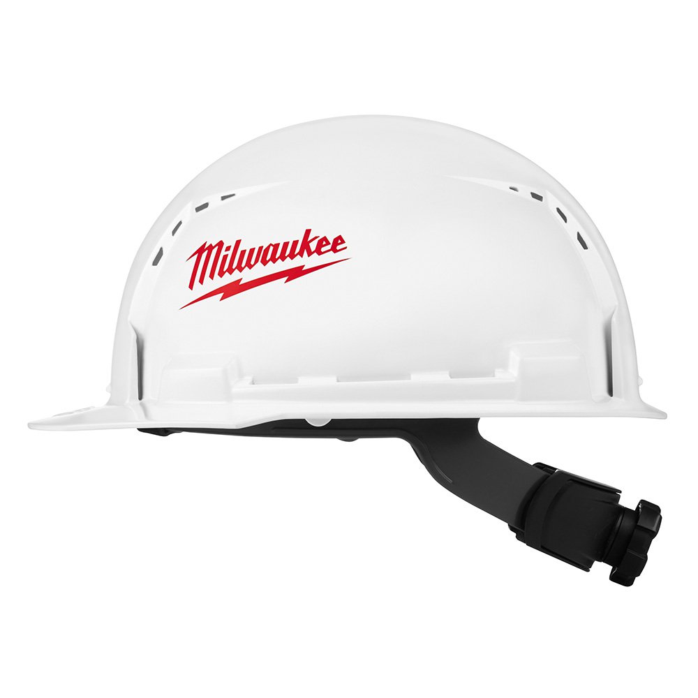 48-73-1000 MILWAUKE FRONT BRIM VENTED HARD HAT WITH BOLT ACCESSORIES  TYPE 1 CLASS C