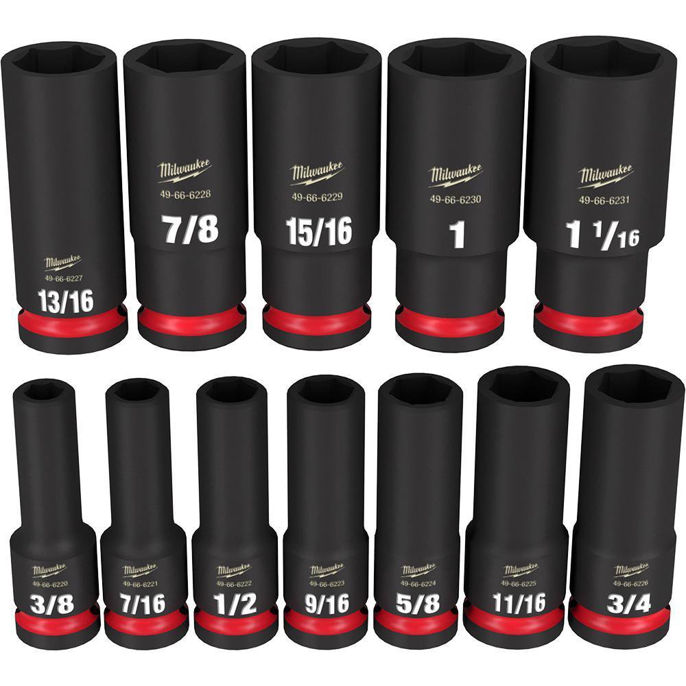 49-66-7011 MILWAUKE 12PC 1/2 DR SAE